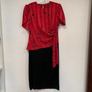 L.T.D. by Roberta Vtg Dress Polyester Satin 11/12